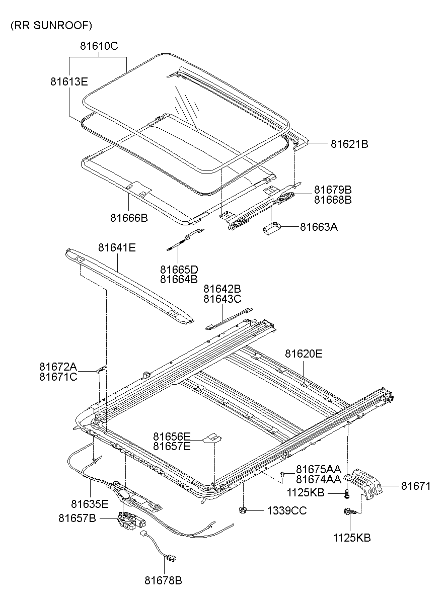 Люк на крыше для Хендай Н-1 2007-2015