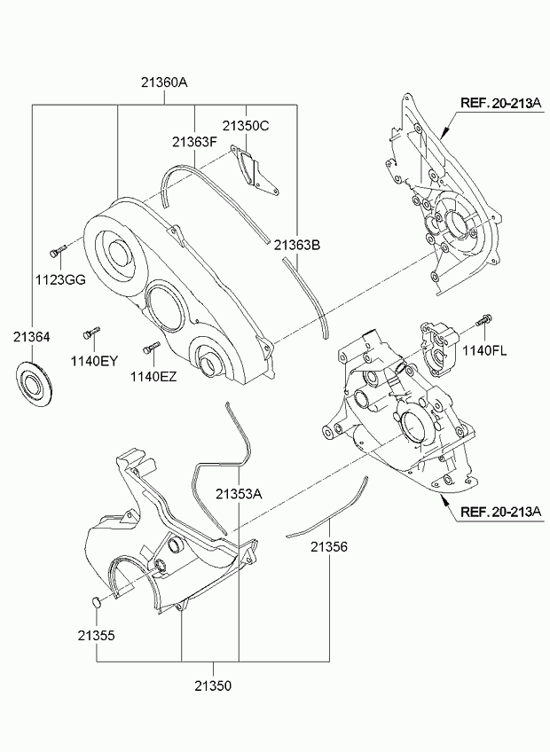 Крышка ГРМ для Киа Бонго 2005-2018