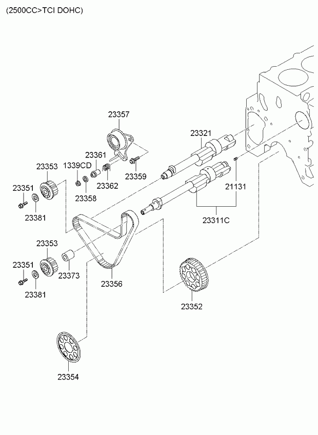 Балансирный вал № 2 для Киа Бонго 2005-2018