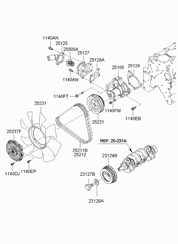 Термостат для Киа Бонго 2005-2018