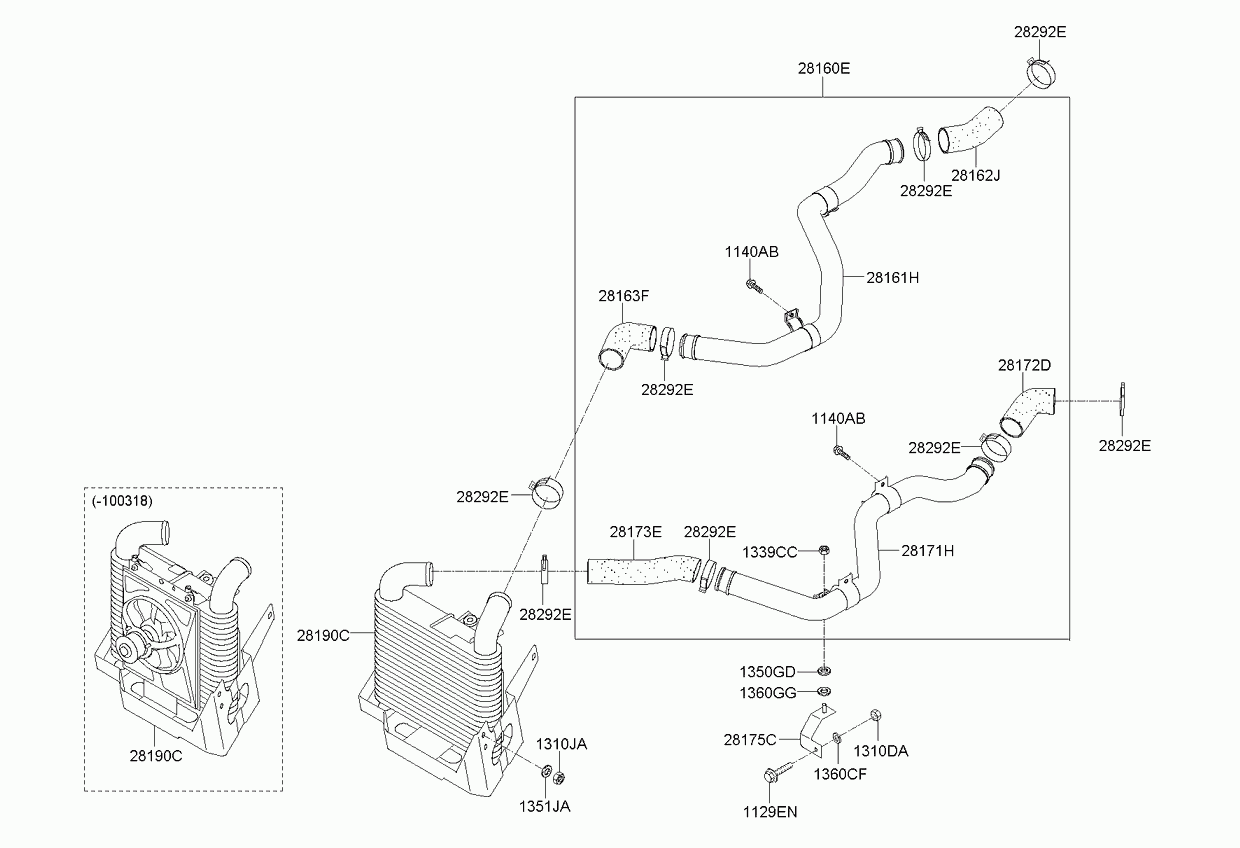 Интеркулер для Киа Бонго 2005-2018