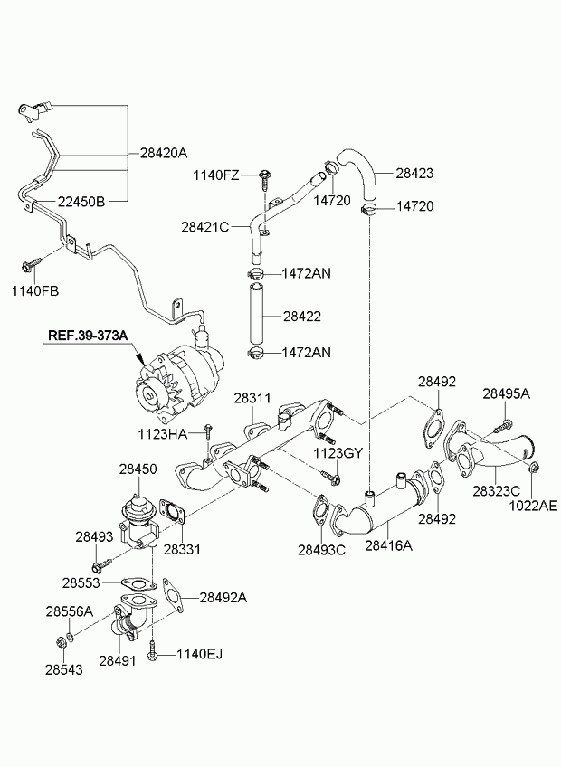 Коллектор впускной для Киа Бонго 2005-2018