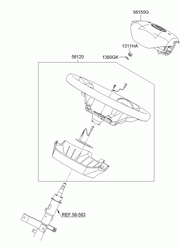 Руль для Киа Бонго 2005-2018