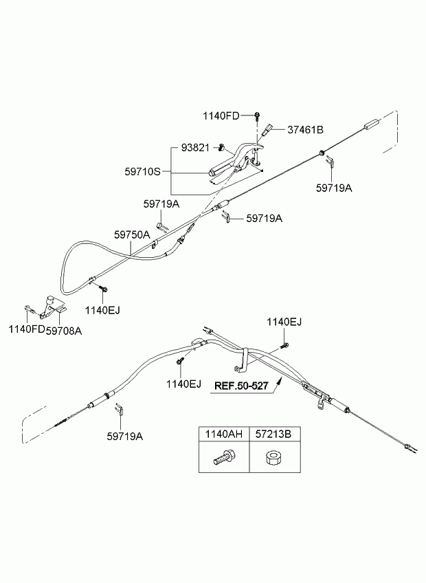 Рычаг стояночного, ручного тормоза для Киа Бонго 2005-2018
