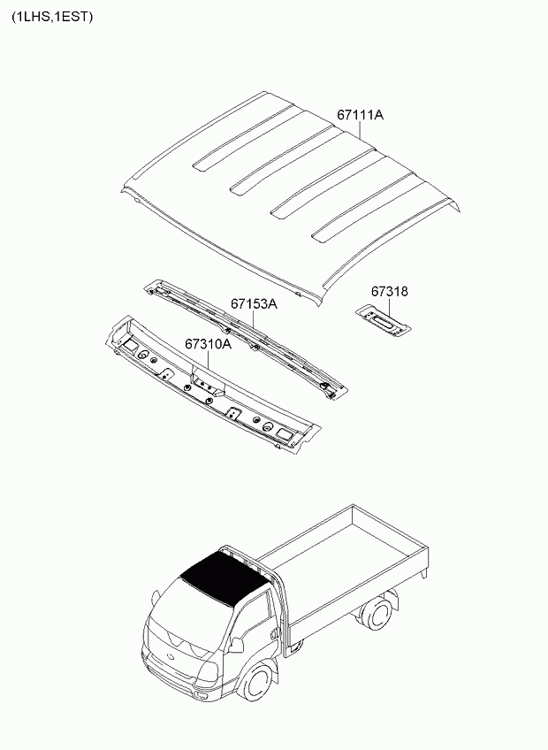 Крыша для Киа Бонго 2005-2018