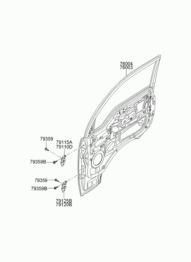 Дверь передняя правая для Киа Бонго 2005-2018