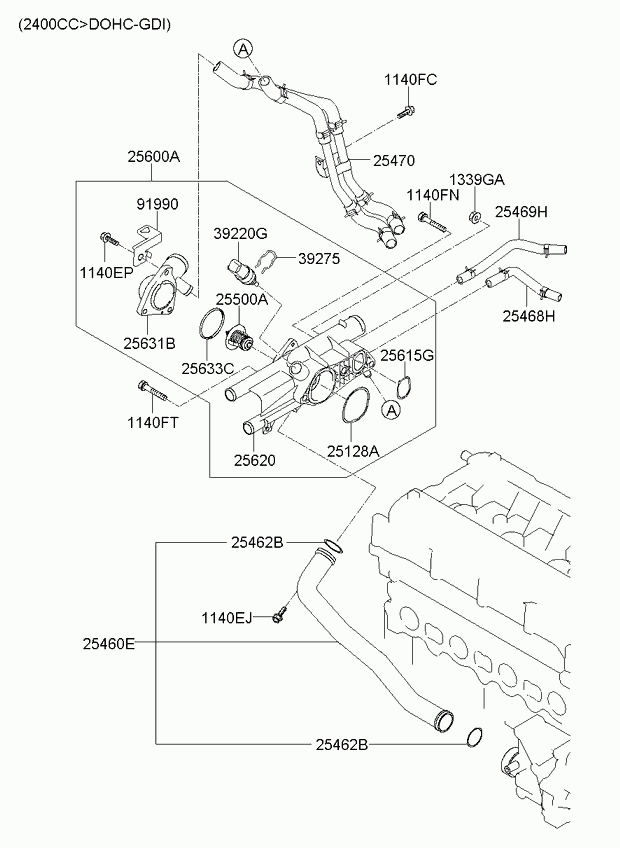 Термостат для Киа Оптима 2010-2013