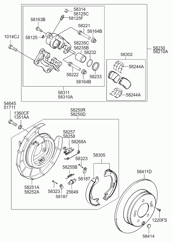 Суппорт тормозной задний правый для Киа Оптима 2010-2013