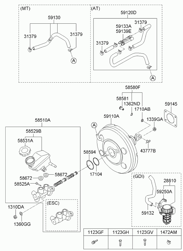 Вакуумный усилитель тормозов для Киа Оптима 2010-2013