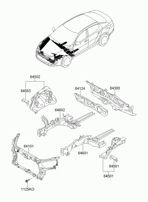 Панель передняя-телевизор для Киа Оптима 2010-2013