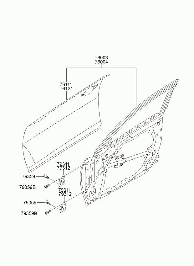 Дверь передняя правая для Киа Оптима 2010-2013