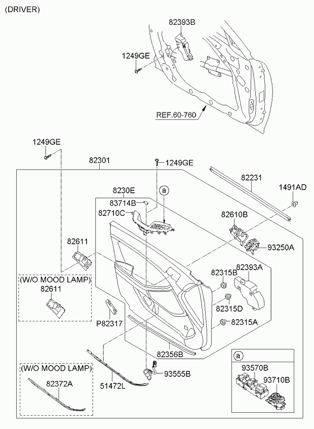 Кнопки стеклоподъёмников водительской двери для Киа Оптима 2010-2013