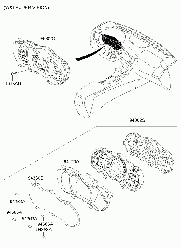 Щиток приборов для Киа Оптима 2010-2013