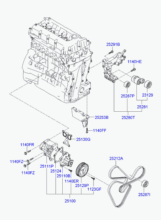 Шкив помпы для Хендай Соната 2009-2014