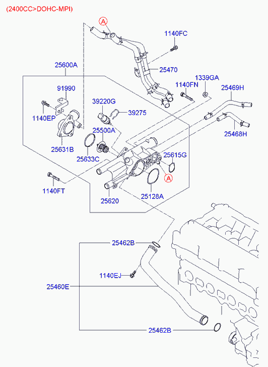 Термостат для Хендай Соната 2009-2014