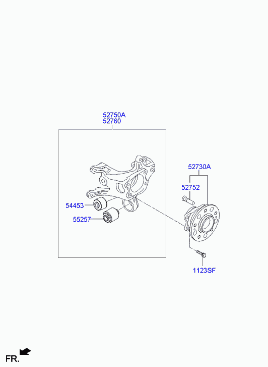 Ступица задняя правая для Хендай Соната 2009-2014