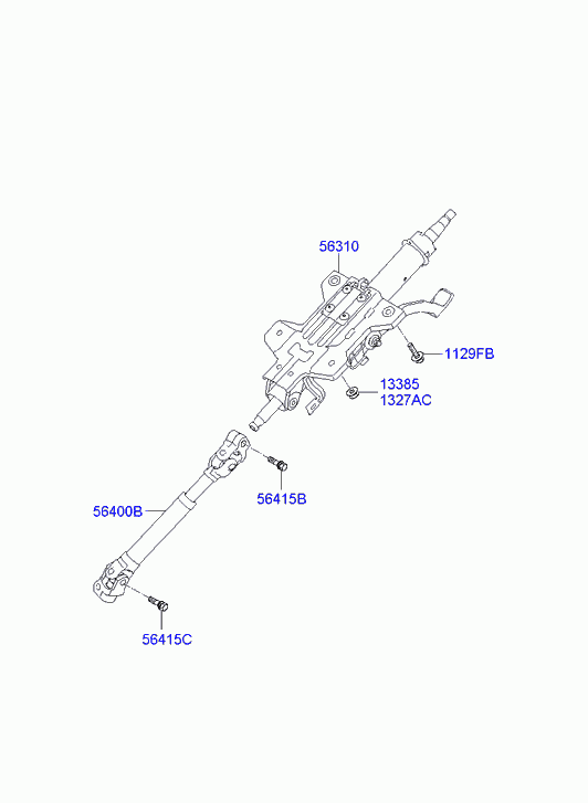 Рулевой вал нижний для Хендай Соната 2009-2014