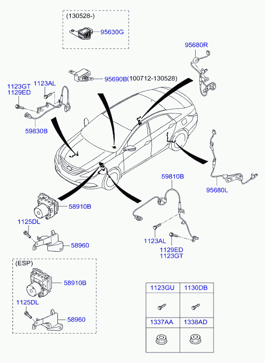 Датчик АБС задний левый для Хендай Соната 2009-2014