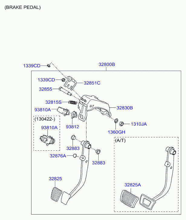 Педаль тормоза для Хендай Соната 2009-2014