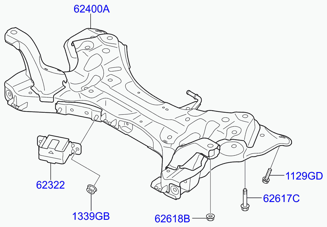 Подрамник передний для Хендай Соната 2009-2014