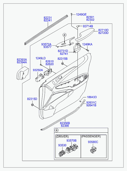 Панель отделки передней левой двери для Хендай Соната 2009-2014