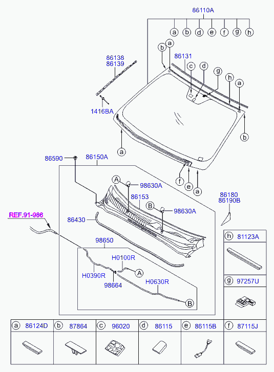 Лобовое стекло для Хендай Соната 2009-2014