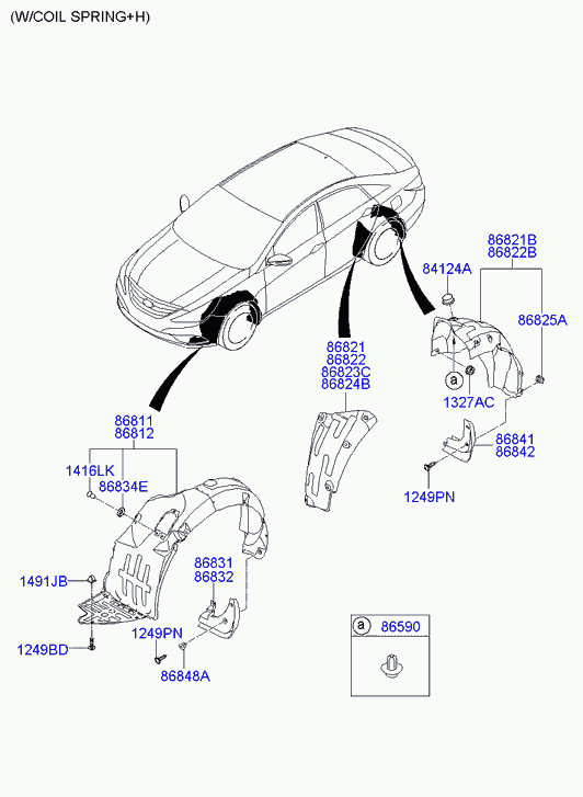 Подкрылок передний правый для Хендай Соната 2009-2014