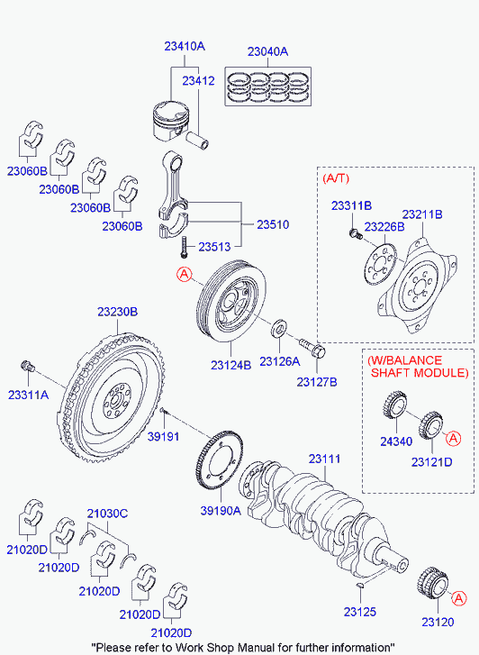 Вкладыши коренные для Хендай Соната 2004-2010