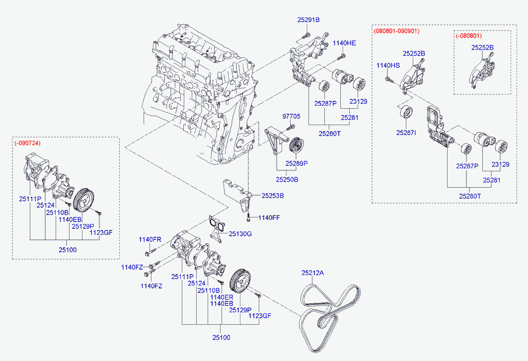 Ролик помпы для Хендай Соната 2004-2010