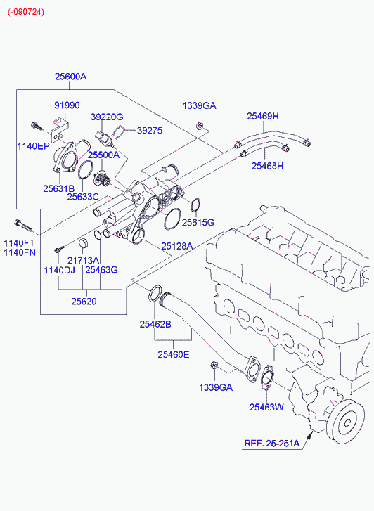 Термостат для Хендай Соната 2004-2010