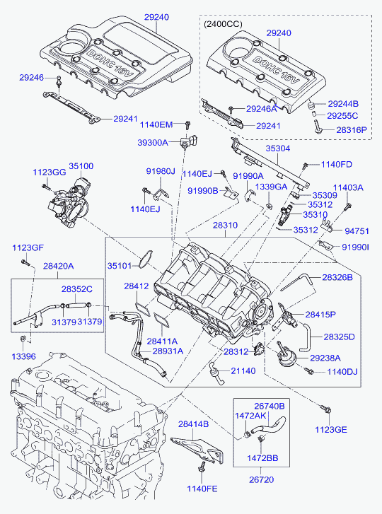 Дроссельная заслонка для Хендай Соната 2004-2010