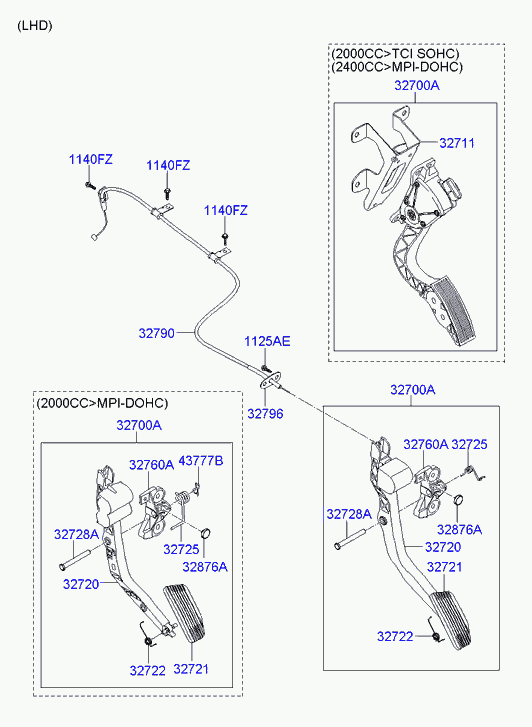 Педаль газа для Хендай Соната 2004-2010