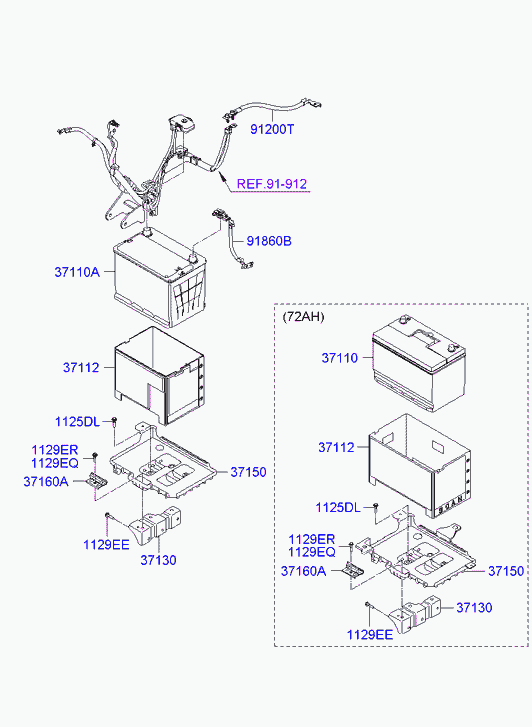 Аккумулятор для Хендай Соната 2004-2010