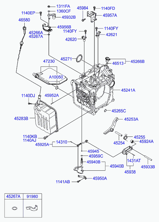 Масляный поддон АКПП для Хендай Соната 2004-2010