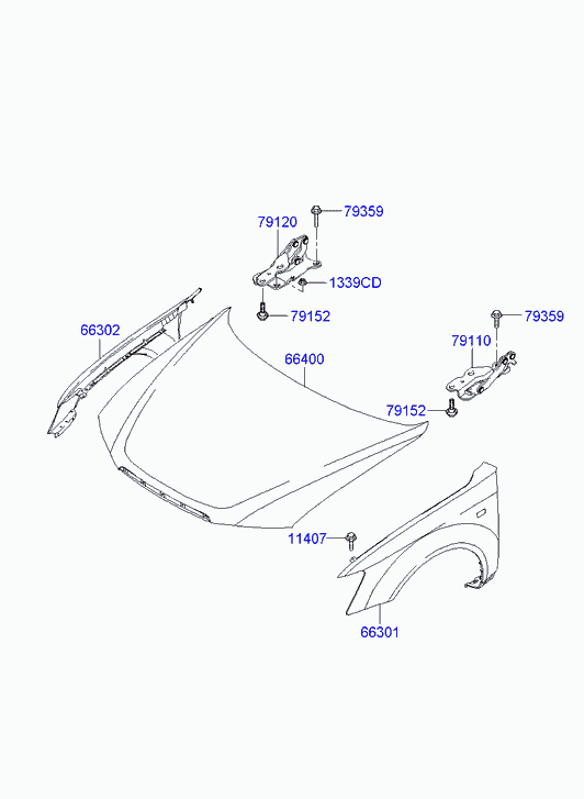 Капот для Хендай Соната 2004-2010