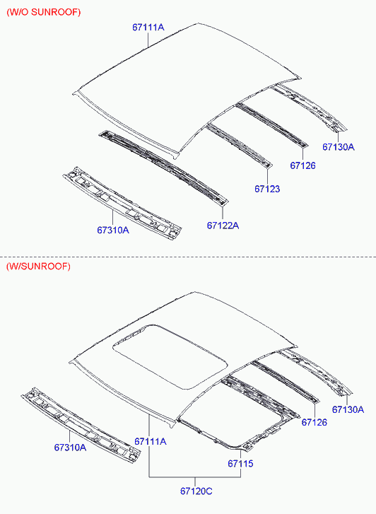 Крыша для Хендай Соната 2004-2010