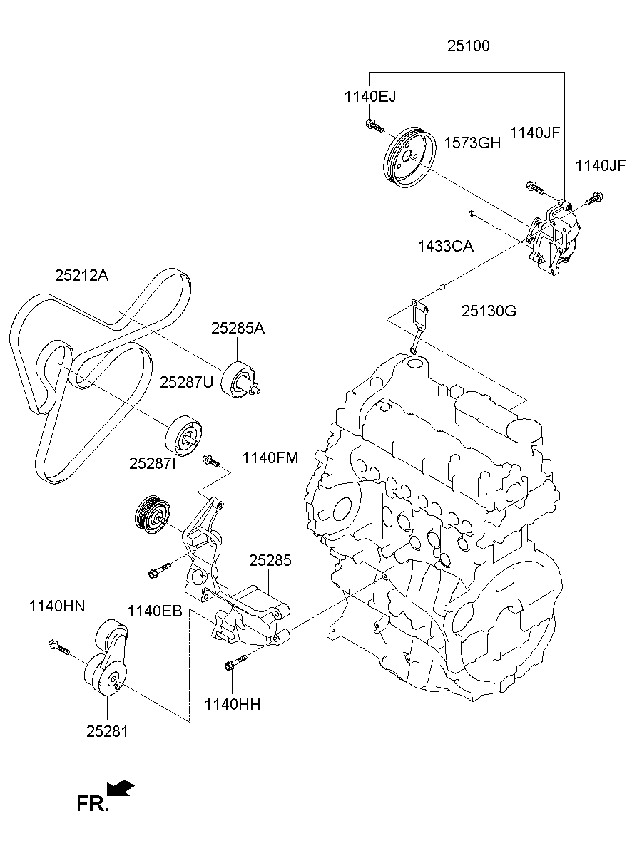 Ремень ГРМ для Хендай Санта Фе 2012-2016