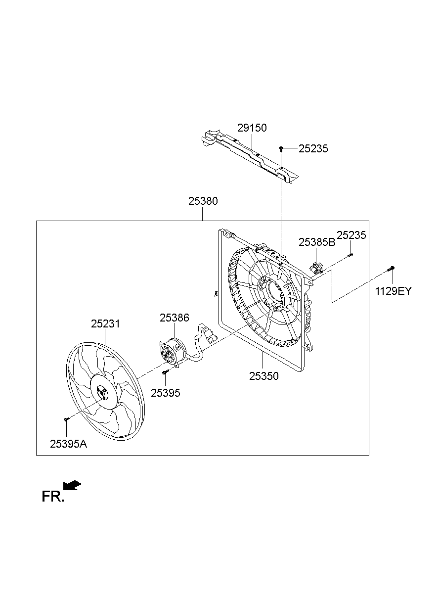 Крыльчатка вентилятора охлаждения двигателя для Хендай Санта Фе 2012-2016