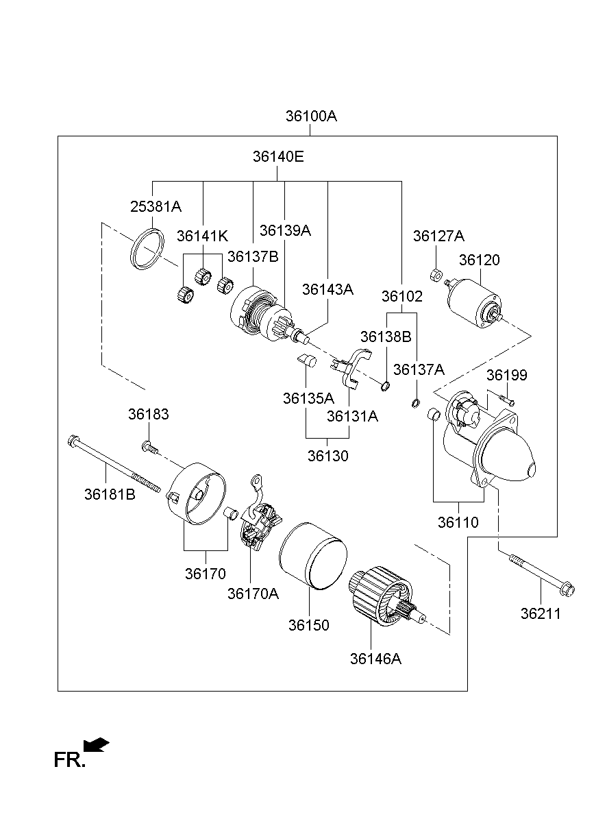 Стартер в сборе для Хендай Санта Фе 2012-2016