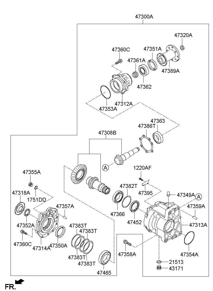 Раздаточная коробка для Хендай Санта Фе 2012-2016