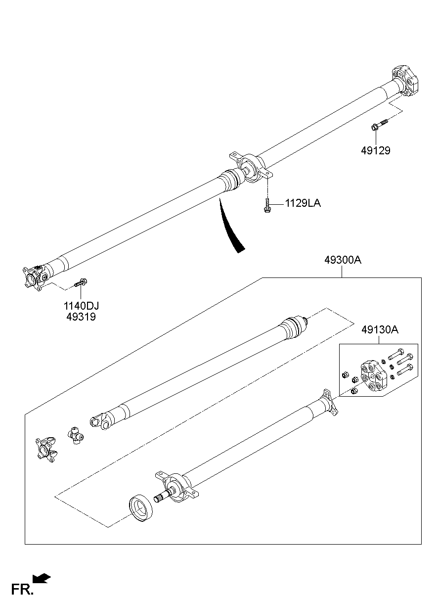 Карданный вал для Хендай Санта Фе 2012-2016