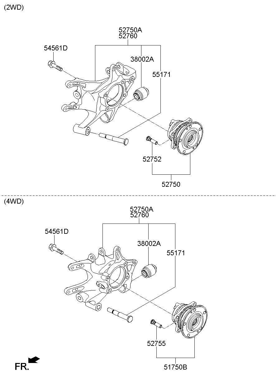 Ступица задняя правая для Хендай Санта Фе 2012-2016