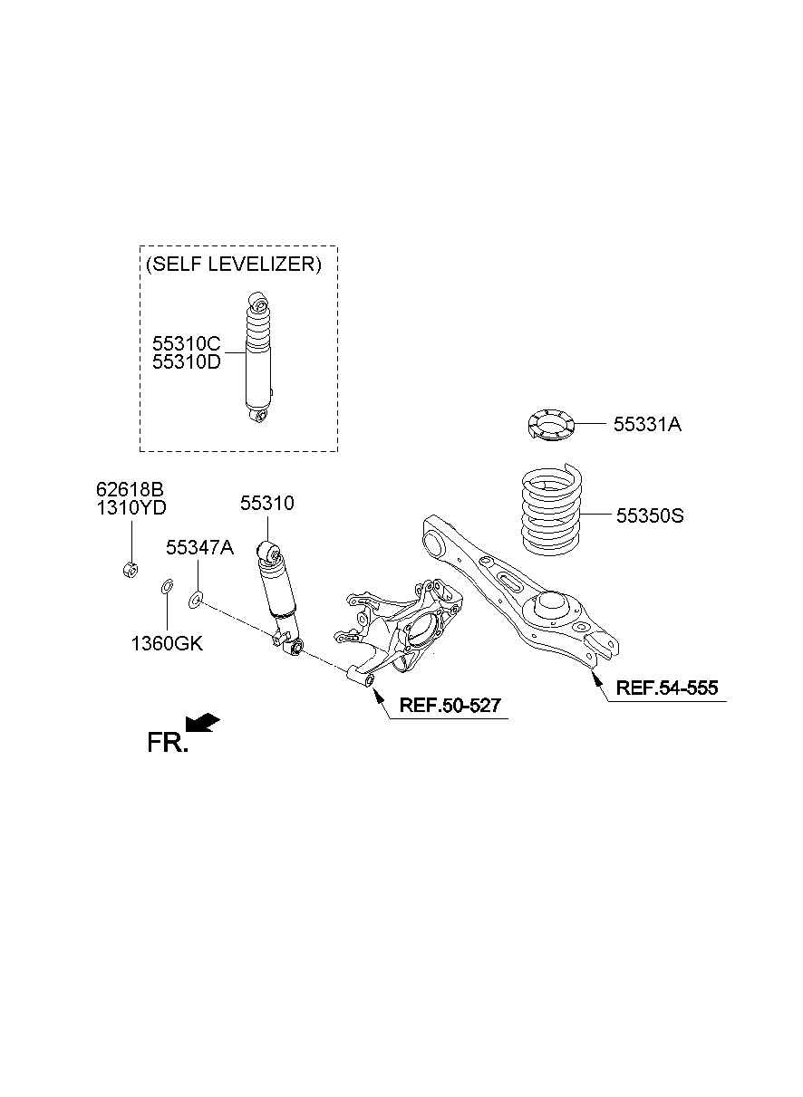 Пружина задняя для Хендай Санта Фе 2012-2016