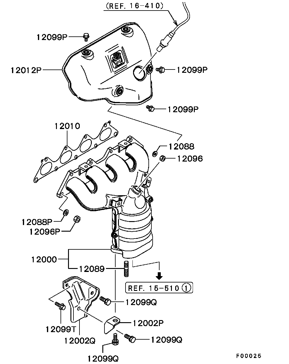 Коллектор выпускной для Мицубиси Каризма 1999-2003