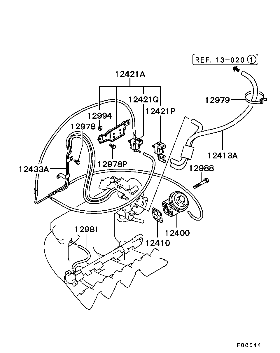 Электро-магнитный клапан для Мицубиси Каризма 1999-2003