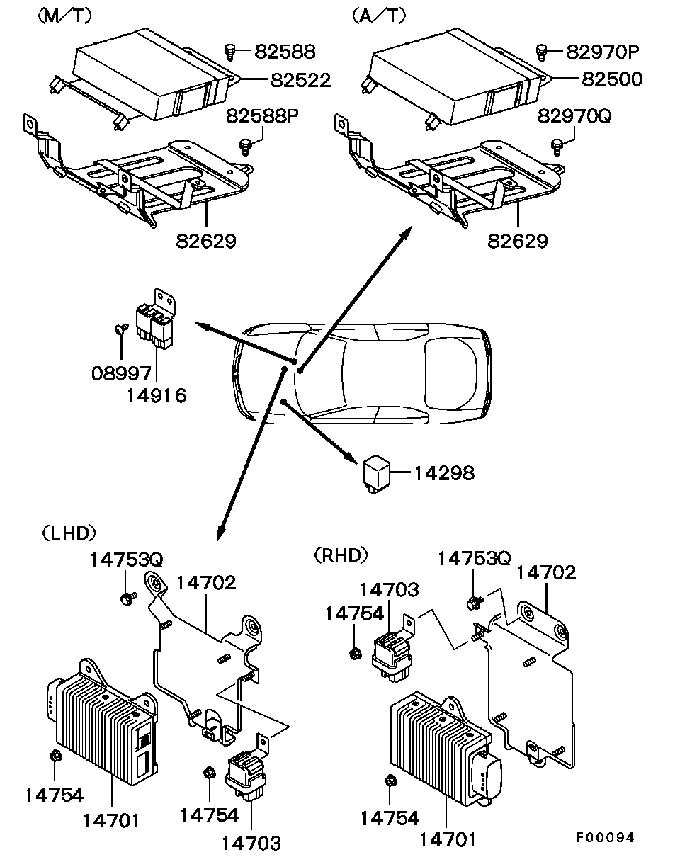 Блок управления двигателем для Мицубиси Каризма 1999-2003