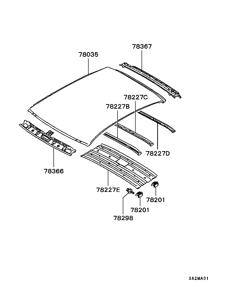 Крыша для Мицубиси Каризма 1999-2003