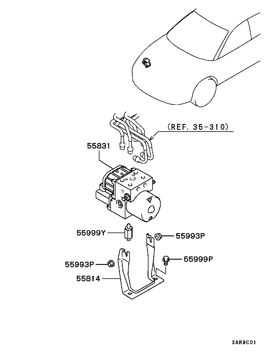 Блок АБС для Мицубиси Каризма 1999-2003