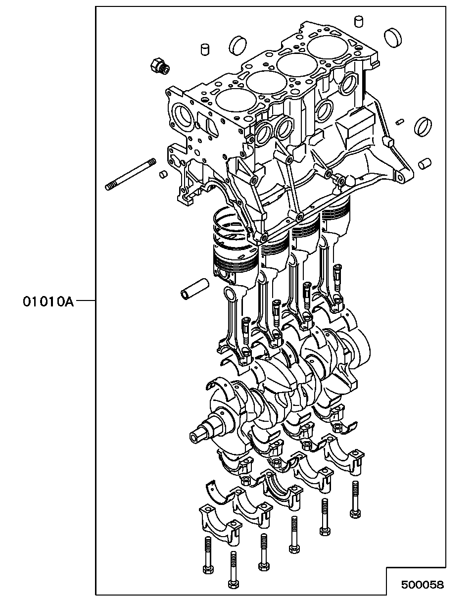 Двигатель в сборе для Мицубиси Лансер 2000-2007