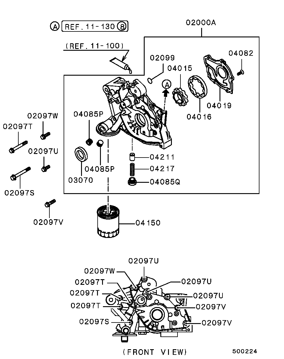 Масляный насос для Мицубиси Лансер 2000-2007